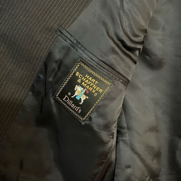 Hart Schaffner & Marx Dillarda black pin stripe Men’s blazer - Picture 2 of 9